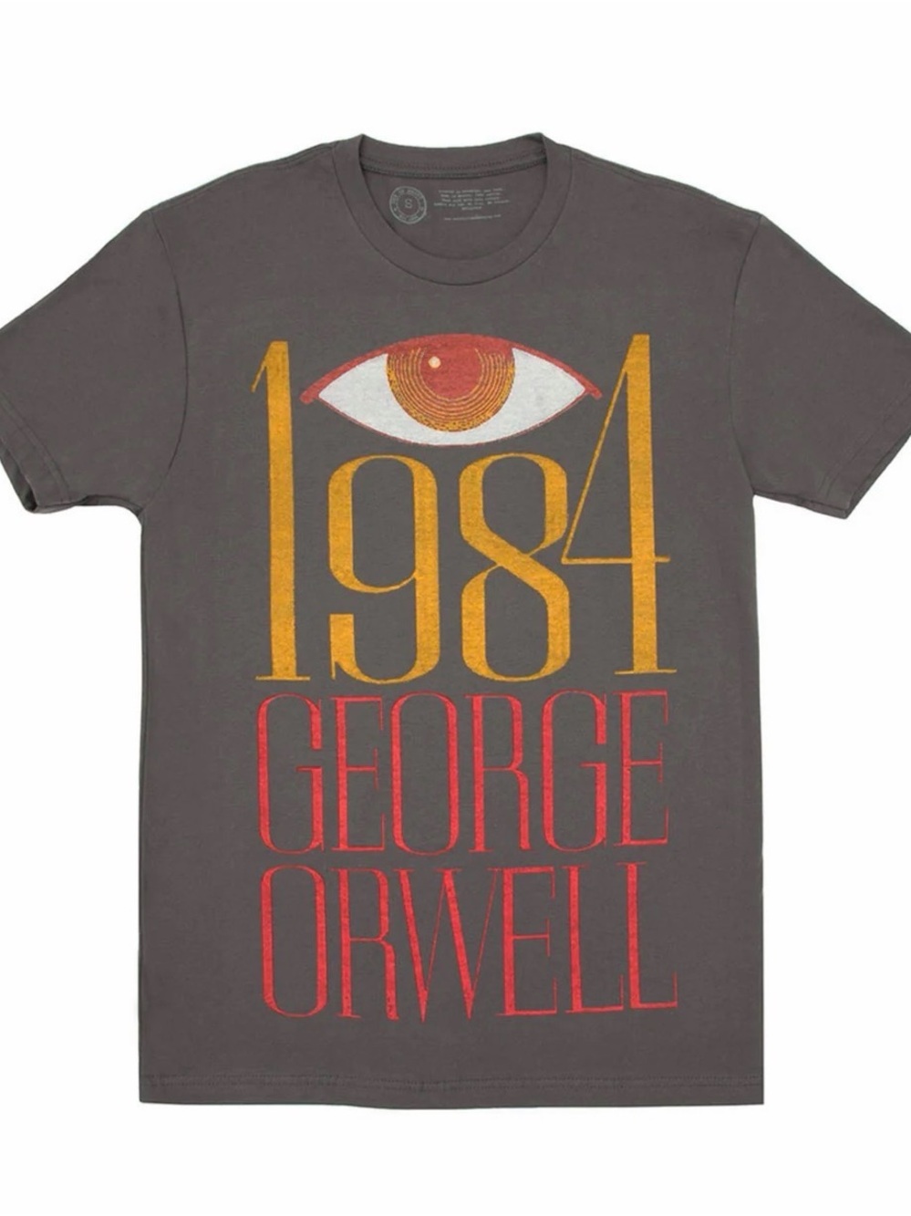 Out of Print 1984 Graphic Tee - Gray with Yellow & Red Eye